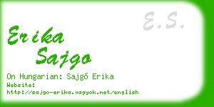 erika sajgo business card